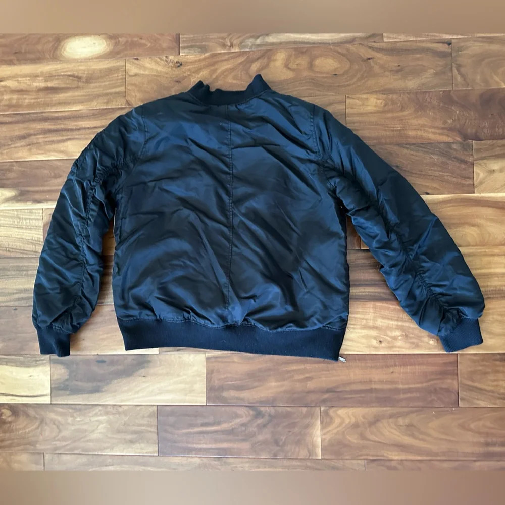 Steve Madden Black Bomber Jacket size XL - Picture 3 of 5